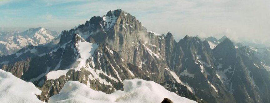 South Face of Barre des Ecrins ( 4102 metres ) in the French Alps