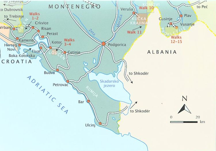 Map of Montenegro