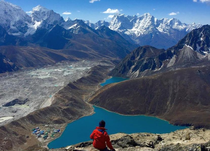 Gokyo Lake and Gokyo Village from Gokyo Ri