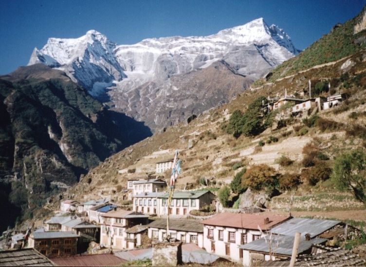 Mount Kwande Ri from Namche Bazaar