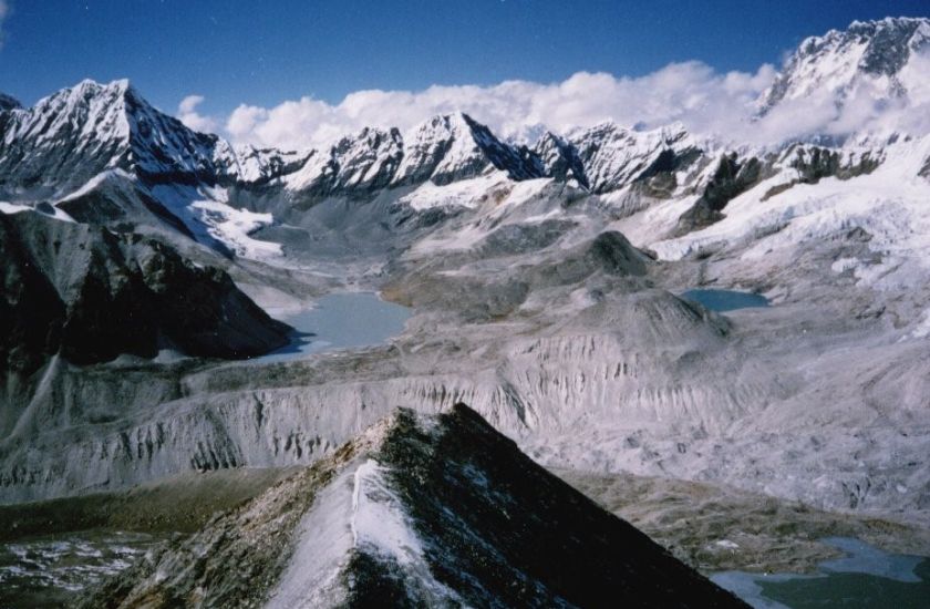 Hongu Panch Pokhari from Rock Peak