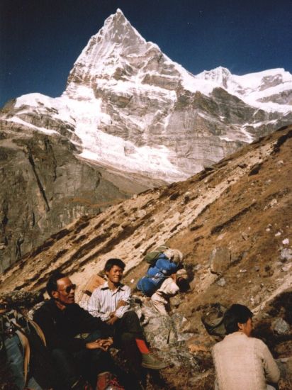 Kyashar on ascent to Dig Kare on route to Mera La