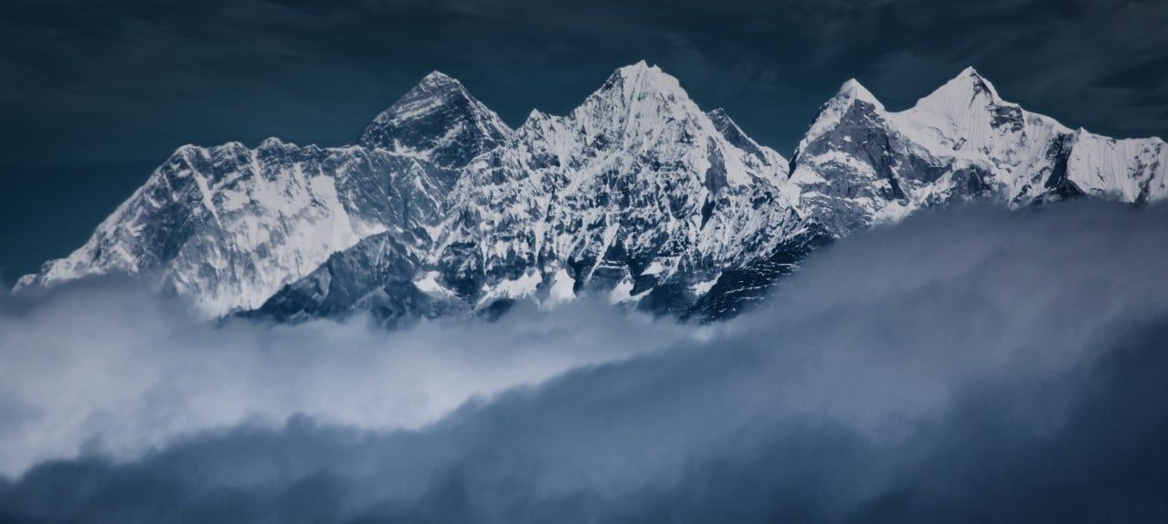 Everest and Malangphulang Group from Mera Peak