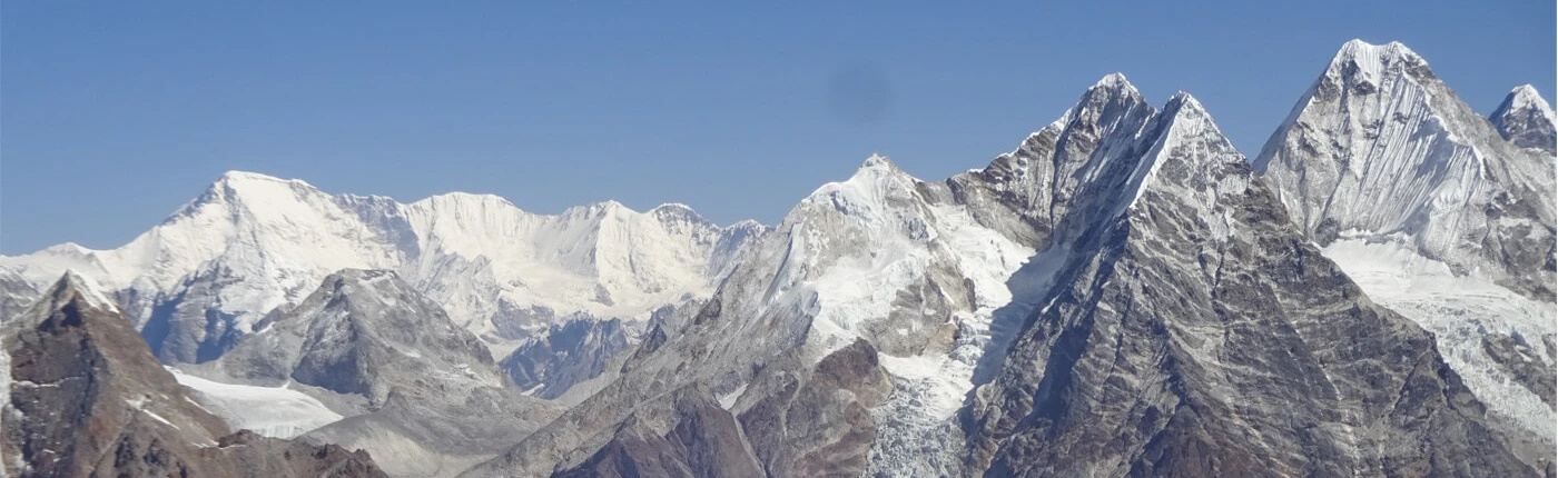 Malangphulang Group of 6000m Peaks  on ascent to  Mera Peak