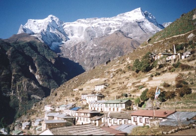 Mount Kwande Ri from Namche Bazaar