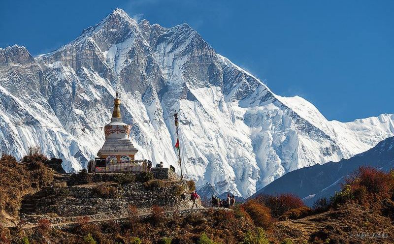 Mount Lhotse on route to Everest Base Camp