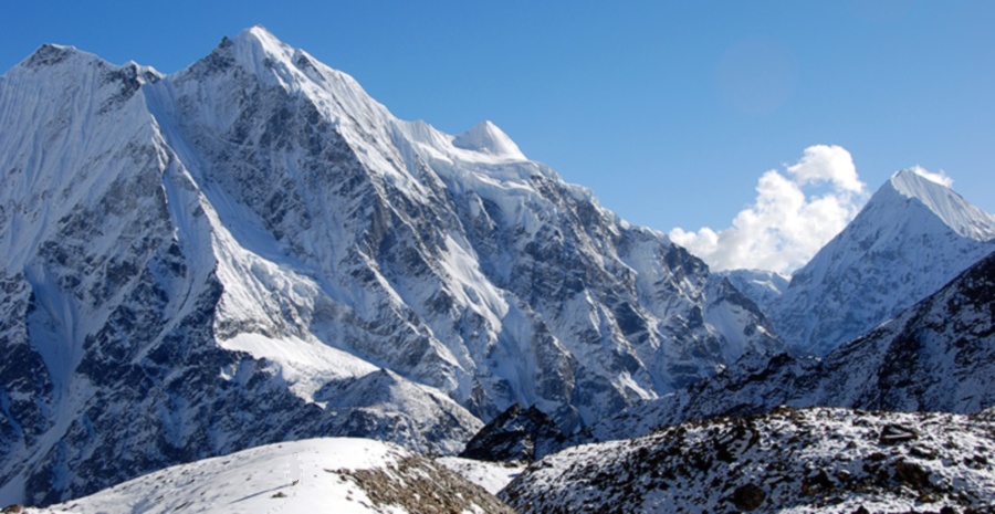 Langshisa Ri from above Langtang Valley