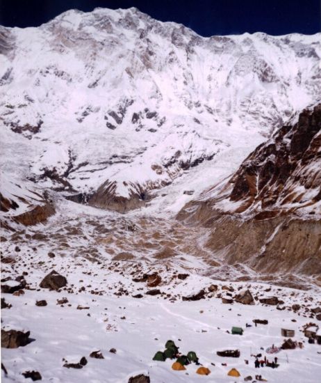 Base Camp in the Sanctuary beneath Mount Annapurna I