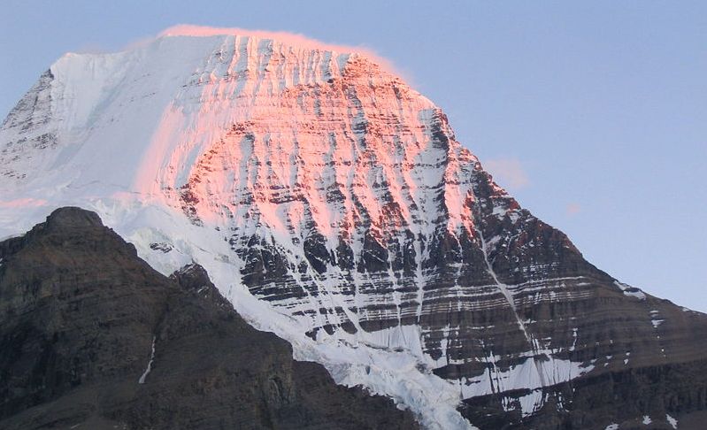 Sunset on Mount Robson in the Canadian Rockies