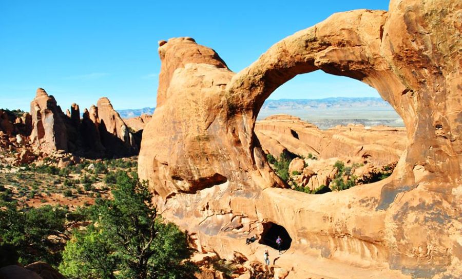 Double O Arch in Arches National Park