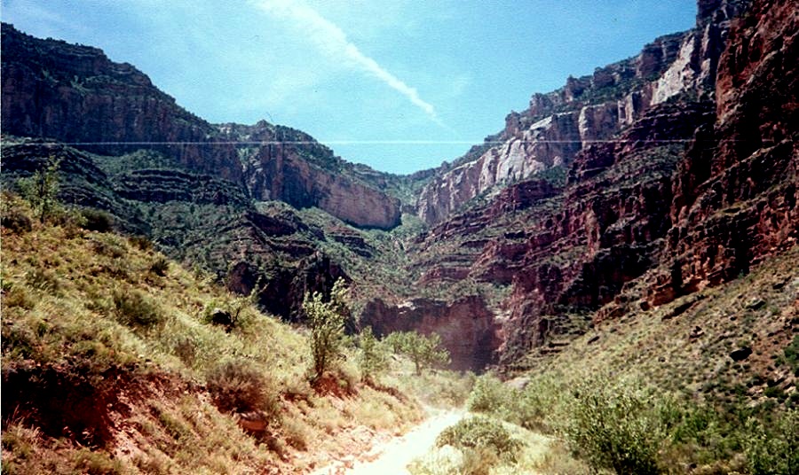 Bright Angel Trail from the South Rim of the Grand Canyon