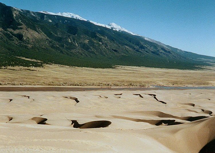 Sangre de Cristo mountains from The Great Sand Dunes