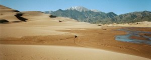 Medano Creek, Sangre de Cristo mountains and the Great Sand Dunes Colorado National Monument