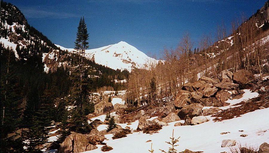 On the lower slopes of Mount Elbert in the Sawatch Range of the Colorado Rockies