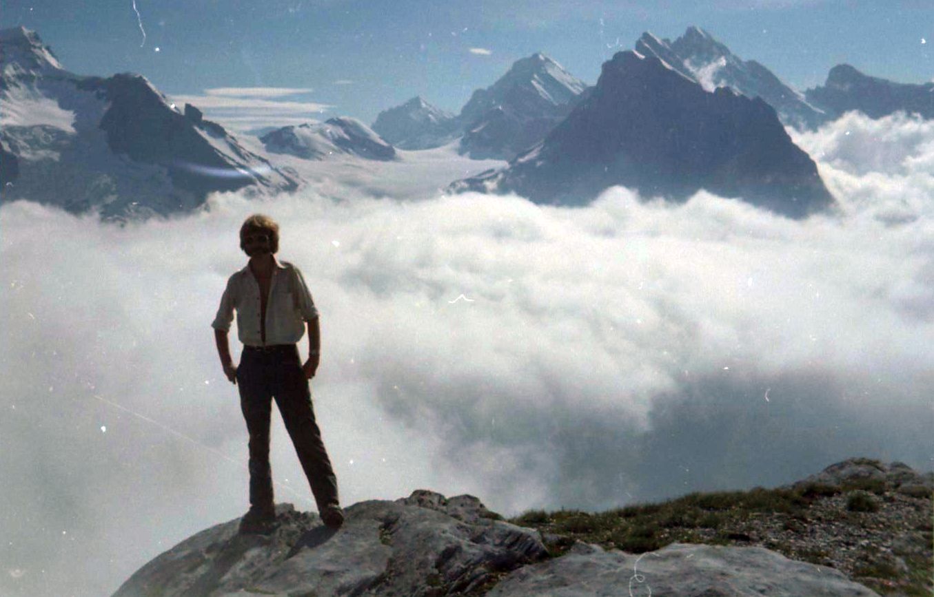 Peaks of the Bernese Oberlands on ascent of the Jungfrau