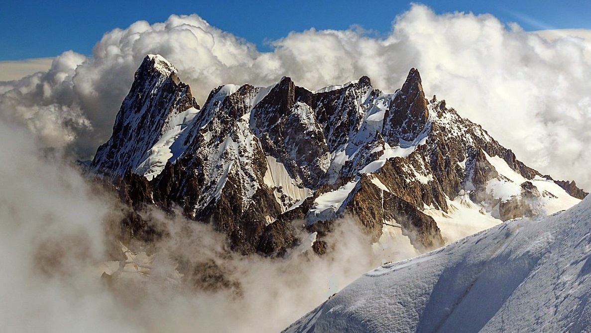 Grandes Jorasses and the Dent du Gant