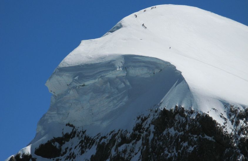 SSW Flank of the Breithorn above Zermatt in the Swiss Alps