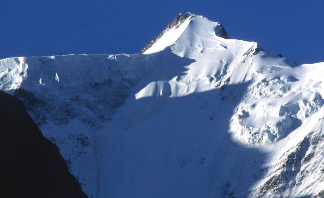 Fiescherhorn in the Bernese Oberlands Region of the Swiss Alps