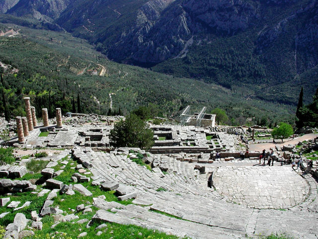 The Theatre at Delphi in Greece