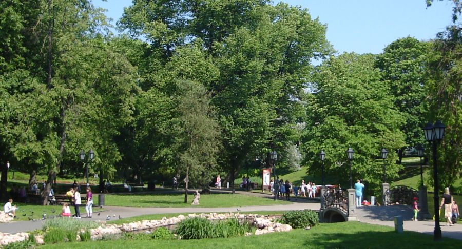 Bastejkalns on banks of the City Canal