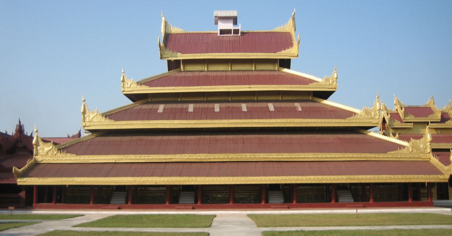 Hluttaw Building in Royal Palace Complex in Mandalay in northern Myanmar / Burma