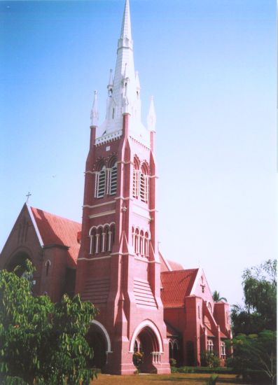 Cathedral of the Holy Trinity in Yangon ( Rangoon ) in Myanmar ( Burma )