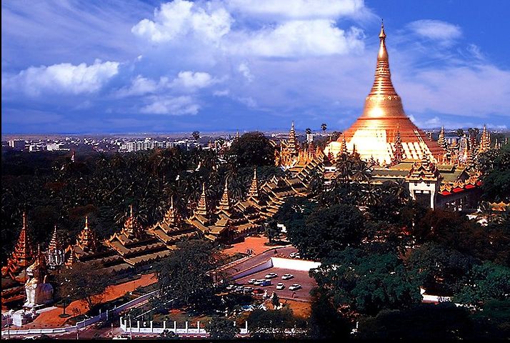 Shwedagon Paya in Yangon ( Rangoon ) in Myanmar ( Burma )