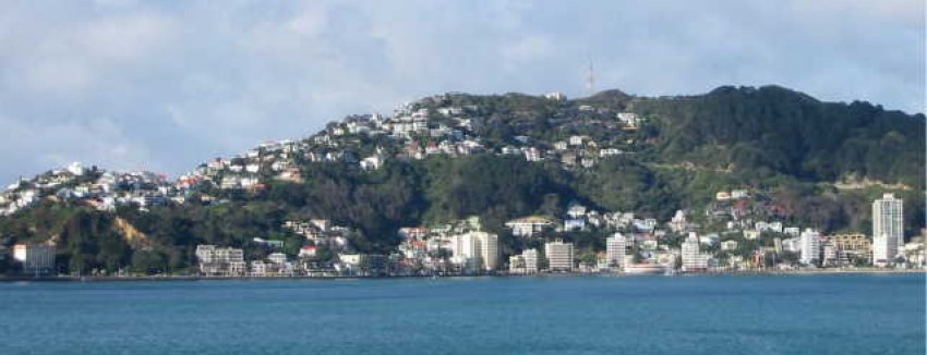 Seafront at Wellington on North Island of New Zealand