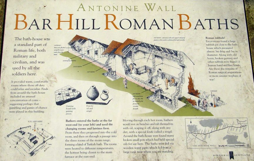 Information Board for Roman Fort on Barr Hill at Twechar