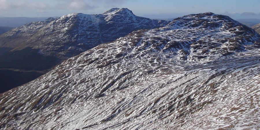 Binnein an Fhidhleir and Beinn Luibhean from Beinn Narnain