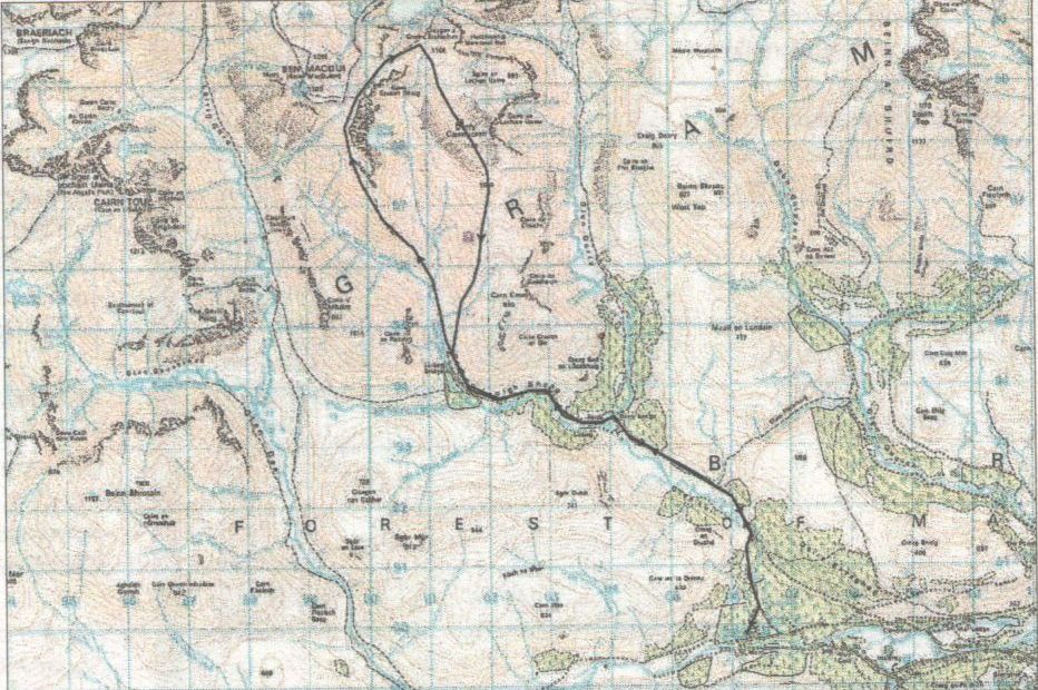 Map of Derry Cairngorm