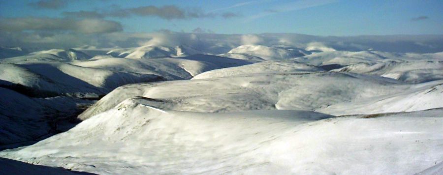 Ski-touring Plateau above Glenshee in the Eastern Highlands