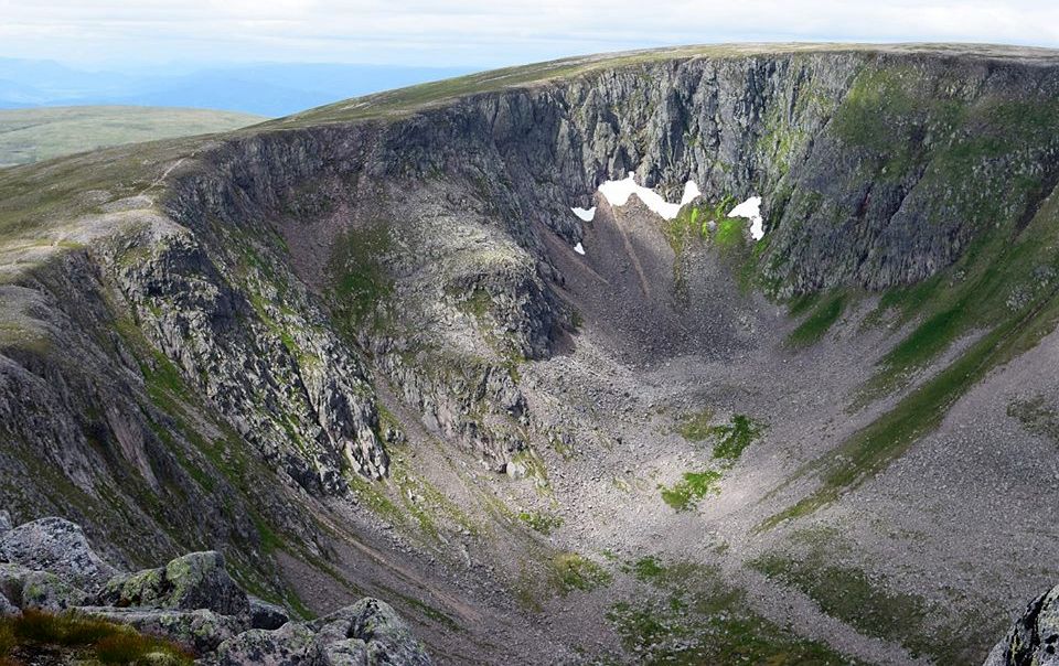 Corrie on Braeriach in the Cairngorm Mountains of Scotland