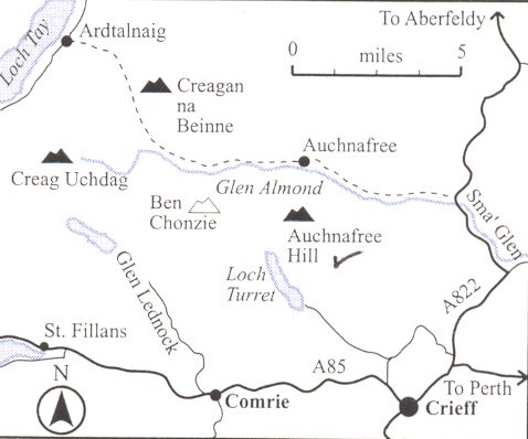 Location Map of Creag Uchdag