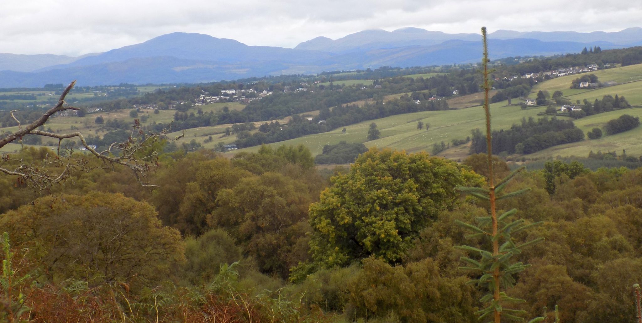 Hills to the north from Quinloch Muir