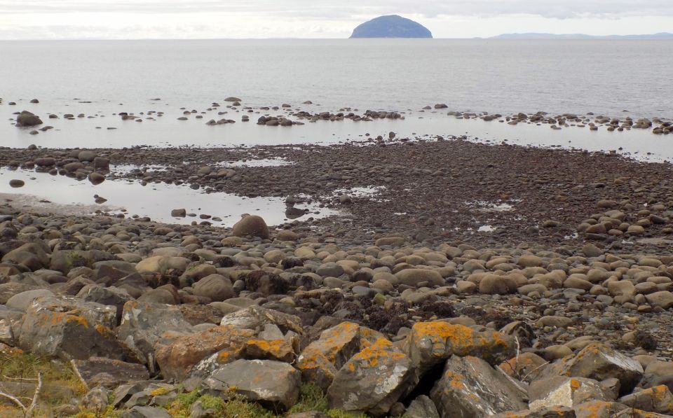 Ailsa Craig from sea shore at Girvan