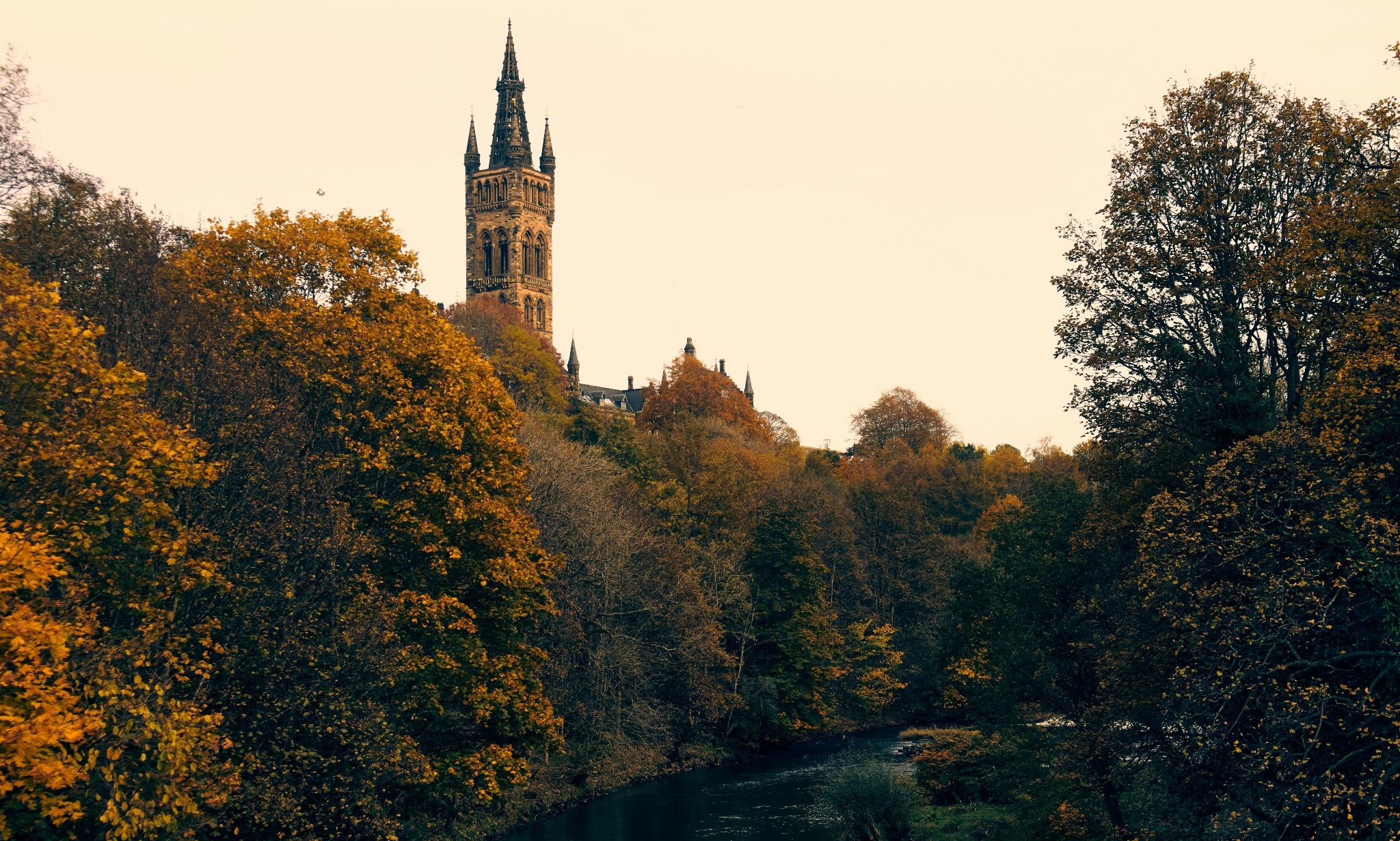 Glasgow University from River Kelvin