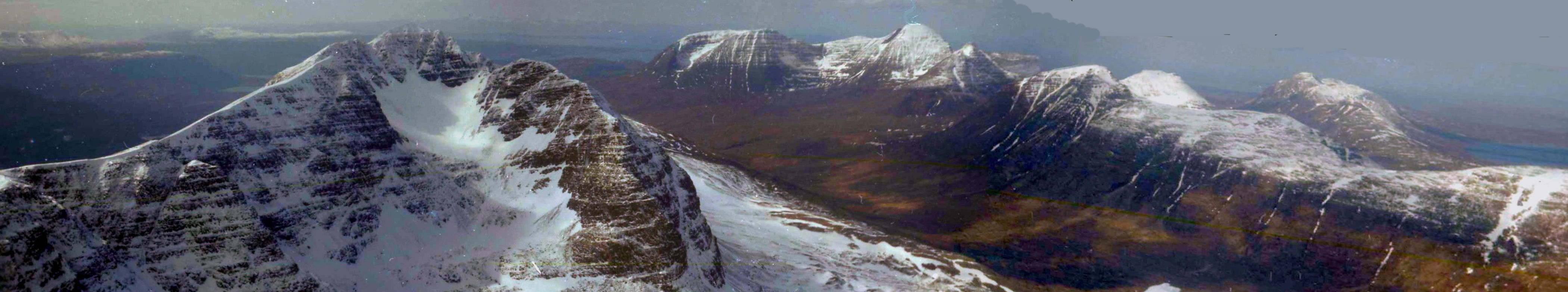 Snow-bound Liathach and Beinn Alligin in winter