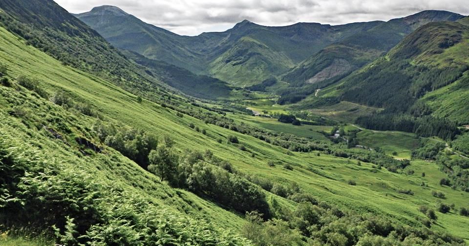 Mamores from Glen Nevis