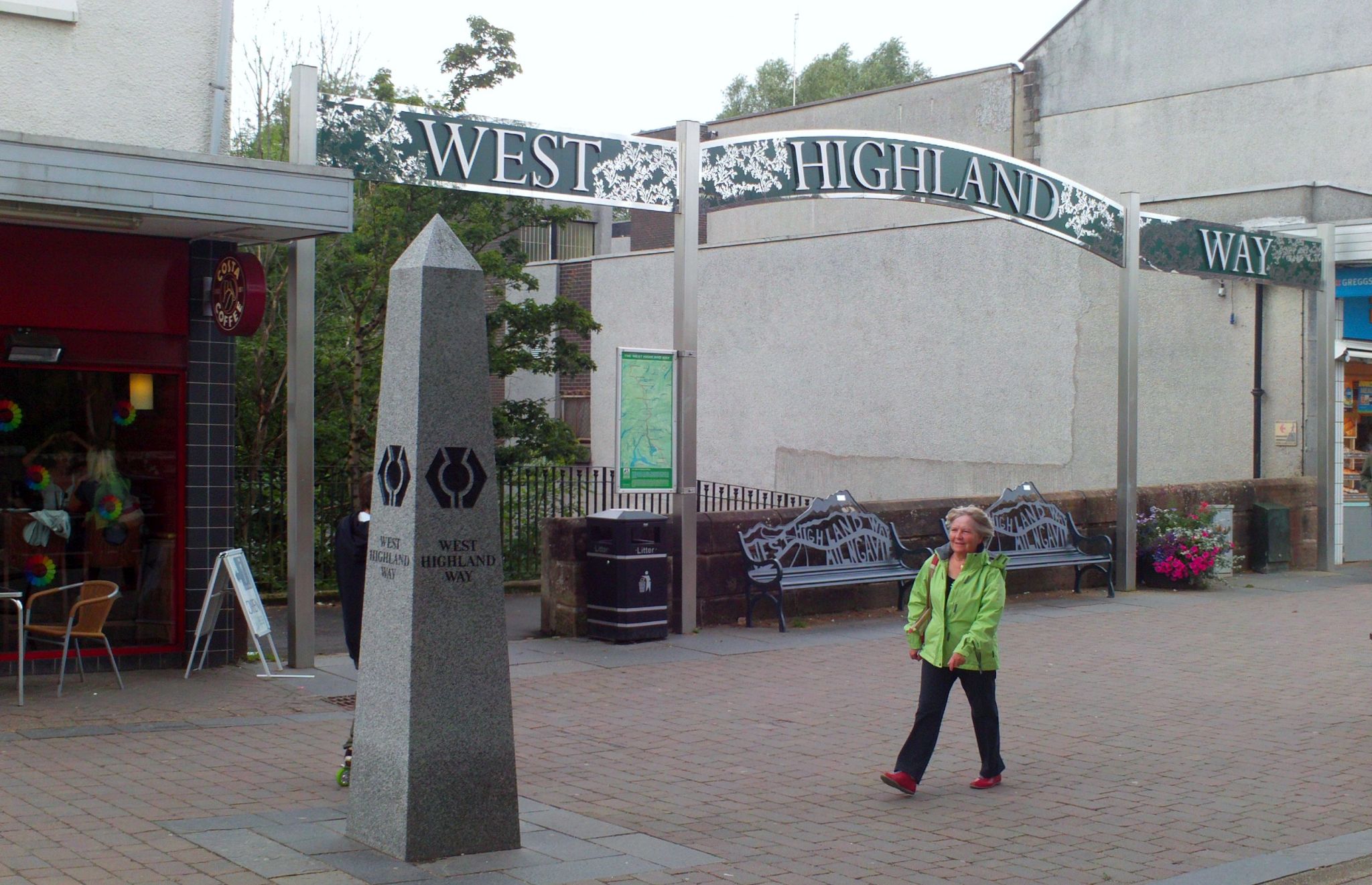 Milngavie the Starting Point of the West Highland Way beneath the Campsie Fells