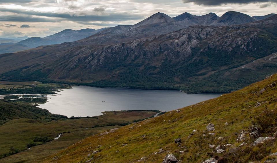 Beinn Eighe above Loch Maree from Slioch in the North West Highlands of Scotland