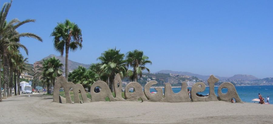 Beach at Malaga on the Costa del Sol in Andalucia in Southern Spain