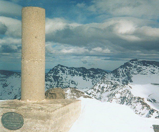 Mulhacen from Summit of Veleta ( 3470m ) in the Sierra Nevada in Southern Spain