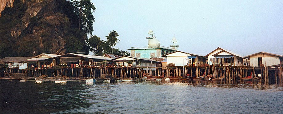 Moslem Village on Ko Panyi in Phang Nga Bay in Southern Thailand