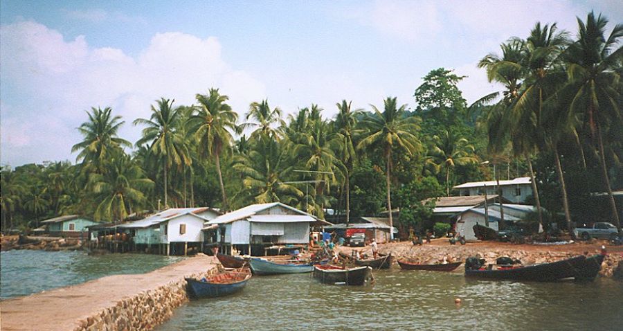 Harbour at Ban Hat Lek on the Cambodian Border in SE Thailand