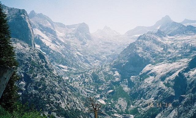 Kaweah Gap in Western Divide of the Sierra Nevada in Sequoia National Park