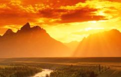 Sunset in the Grand Tetons